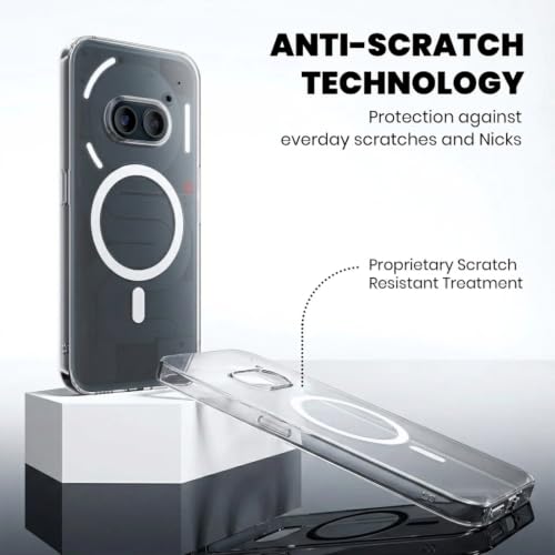 Image of DIZORO Crystal Clear Magnetic Compatible with Nothing 2a Back Cover case with Anti-Yellow, Anti-Scratch | Shockproof Transparent Cover