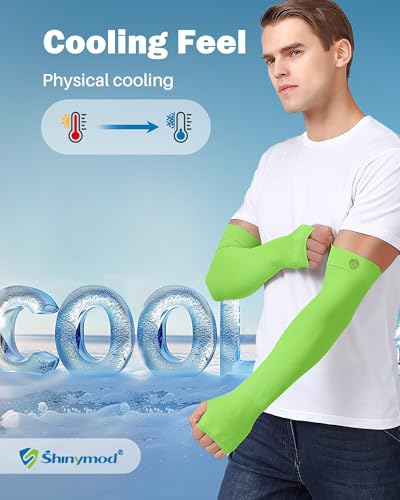 image for SHINYMOD Compression Arm Sleeves for Men Women Cooling UV Protection U