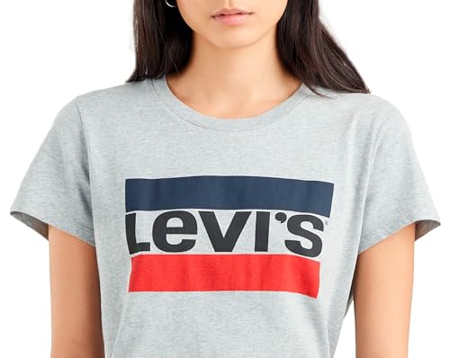 Levi's Damen The Perfect Tee T-Shirt,Sportswear Logo Heather Grey,S – Ansicht 3