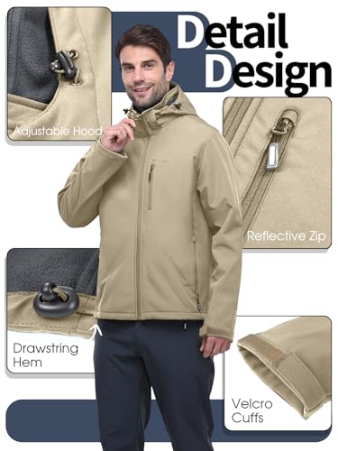 Veste softshell homme contre le vent et la pluie légère de randonnée - 5