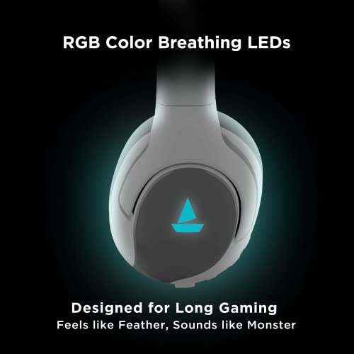 Image of boAt Immortal IM 1300 Wireless Gaming Headphones with 2.4GHz Ultra Low Latency Mode(Upto 35ms), 3D Spatial Audio, Signature Sound, BT v5.1, Dual Mics, Dongle Slot(White Sabre), (Immortal IM1300)