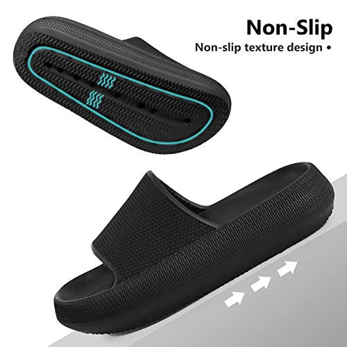 Youecci Cloud Slides for Kids丨Shower Slippers Bathroom Pool Sandals丨Boys Girls Comfy Thick Sole Slippers丨Summer Non-Slip Beach Shoes4