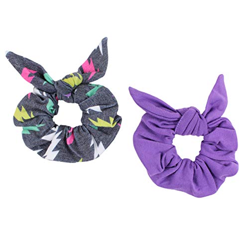 Maven Thread 2 Count Hair Scrunchies Elastic Hair Bands Scrunchy Hair Ties Accessories for Women or Girls Lighting Bolt High Fitness - FLASH Set