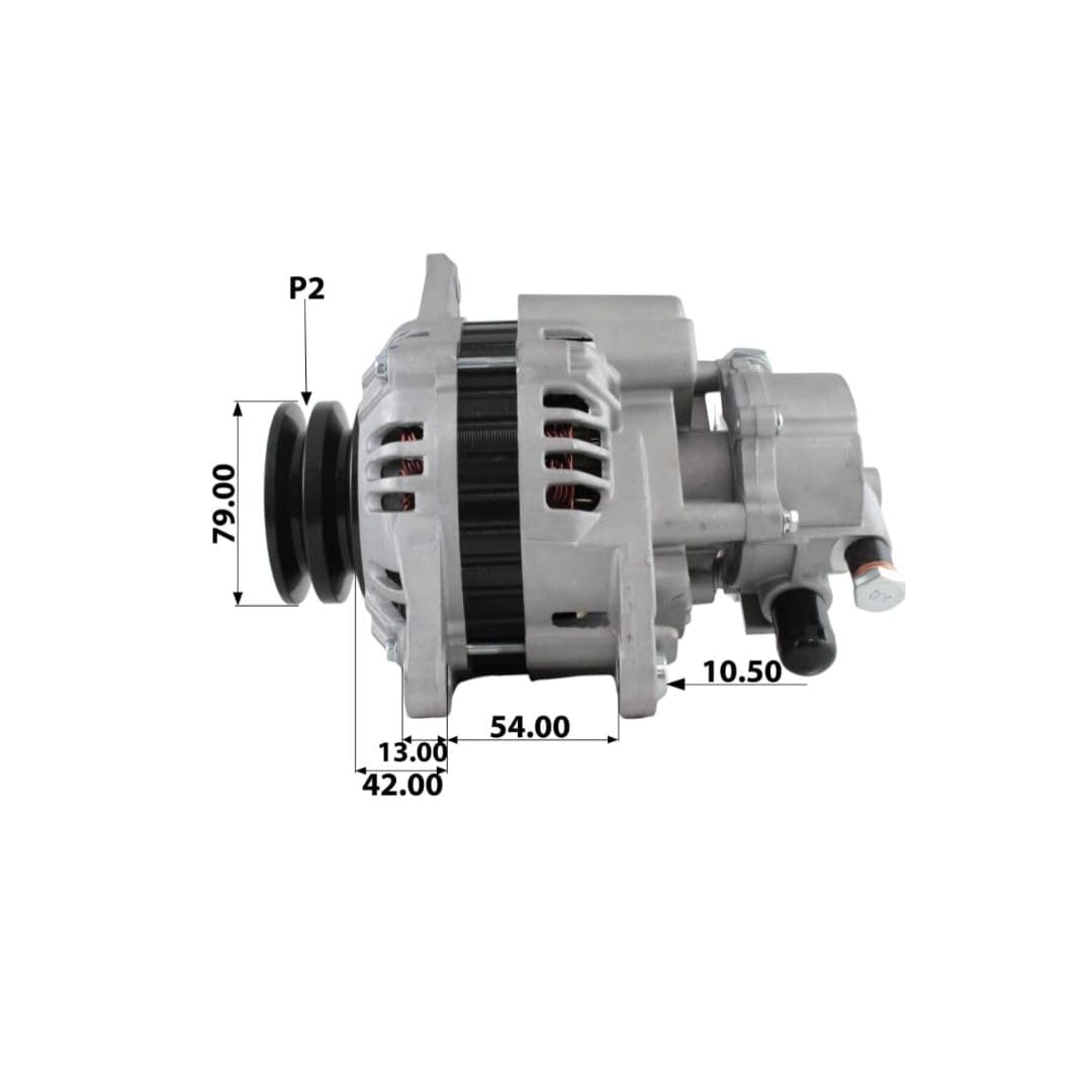 TT12723 PRO Alternatore per auto 12V, Alternatore 75A. Compatibile con MITSUBISHI. Eccellente rapporto qualità-prezzo. Installazione facile e garanzia.