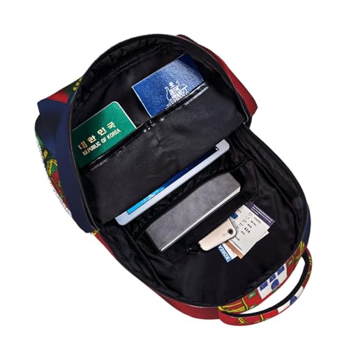 Sac à dos Portugal imprimé ultra léger avec grand compartiment - 5