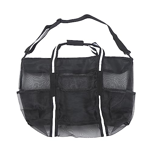 Mesh Beach Bag Lightweight Foldable Water Prevent Nylon Large Beach Shoulder Bag for Travel Vacation Pool Camping Picnic Sports Shopping