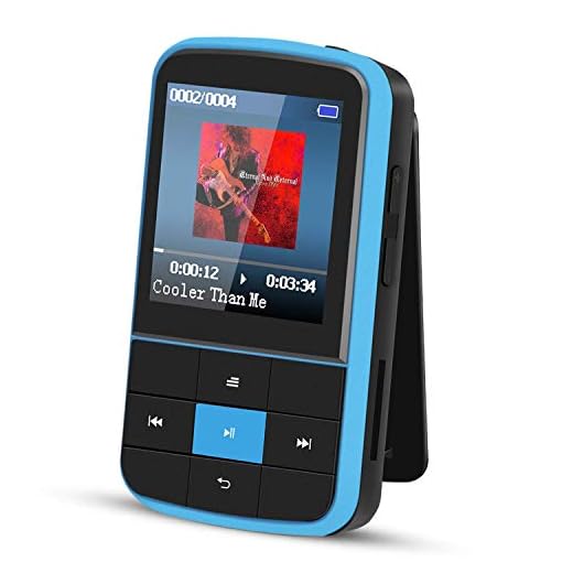 Clip MP3 Player, AGPTEK 16GB Bluetooth MP3 Player with Sweatproof Silicone Case and Sport Armband, Support FM Radio, FM Recording, Bookmark, Expandable up to 128GB