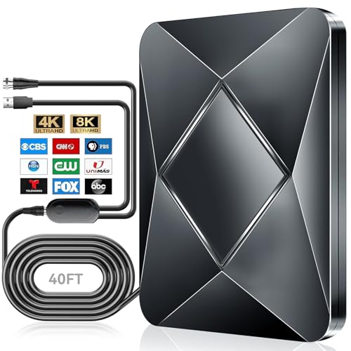 Image of 2026 Upgraded TV Antenna, 300+ Miles Range Indoor Digital Antenna for Smart TVs