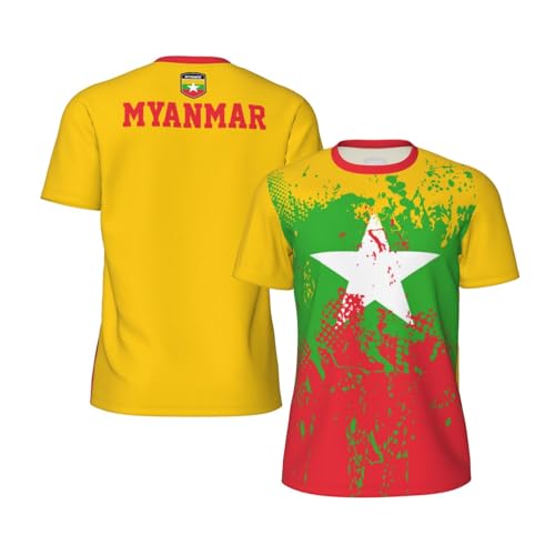 T-shirt Myanmar de running respirant homme à manches courtes pour le sport d'été