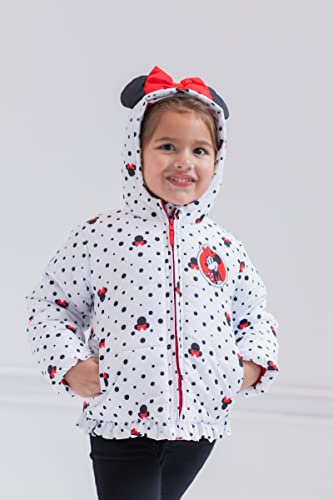 Disney Minnie Mouse Girls Winter Coat Puffer Jacket Toddler to Big Kid Sizes (2T - 8)2