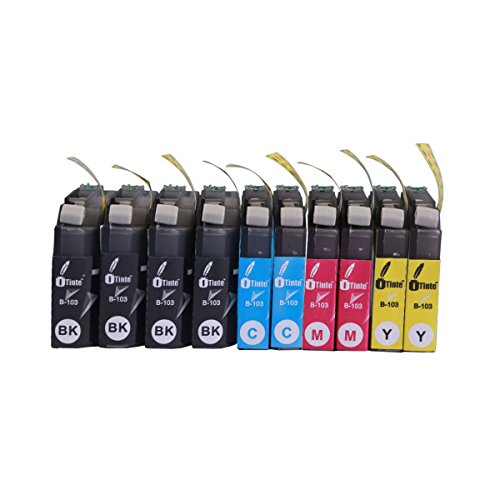 iTinte Compatible Brother LC103 Ink Cartridges 10-Pack (4 Black, 2 Cyan, 2 Magenta, 2 Yellow) for Brother MFC J4310DW,J4410DW,J4510DW,J4610DW,J4710DW,J6520DW,J285DW,J470DW