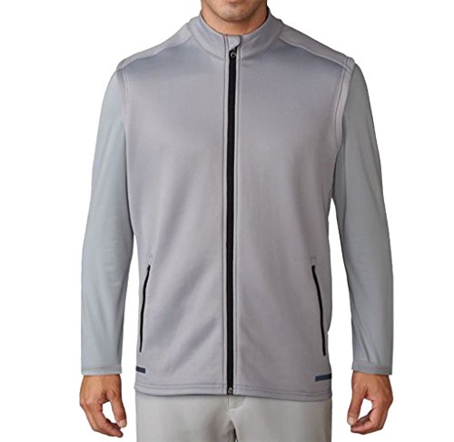 adidas Golf 2017 Mens Thermal Climaheat Hybrid Full Zip Gilet Performance Vest Mid Grey Small
