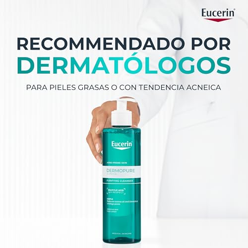 Eucerin DermoPure Clinical Gel Limpiador Purificante (400 ml), gel limpiador con Ácido Salicílico para pieles con tendencia acneica y sensibles, gel limpiador facial y corporal para pieles grasas - imagen 9