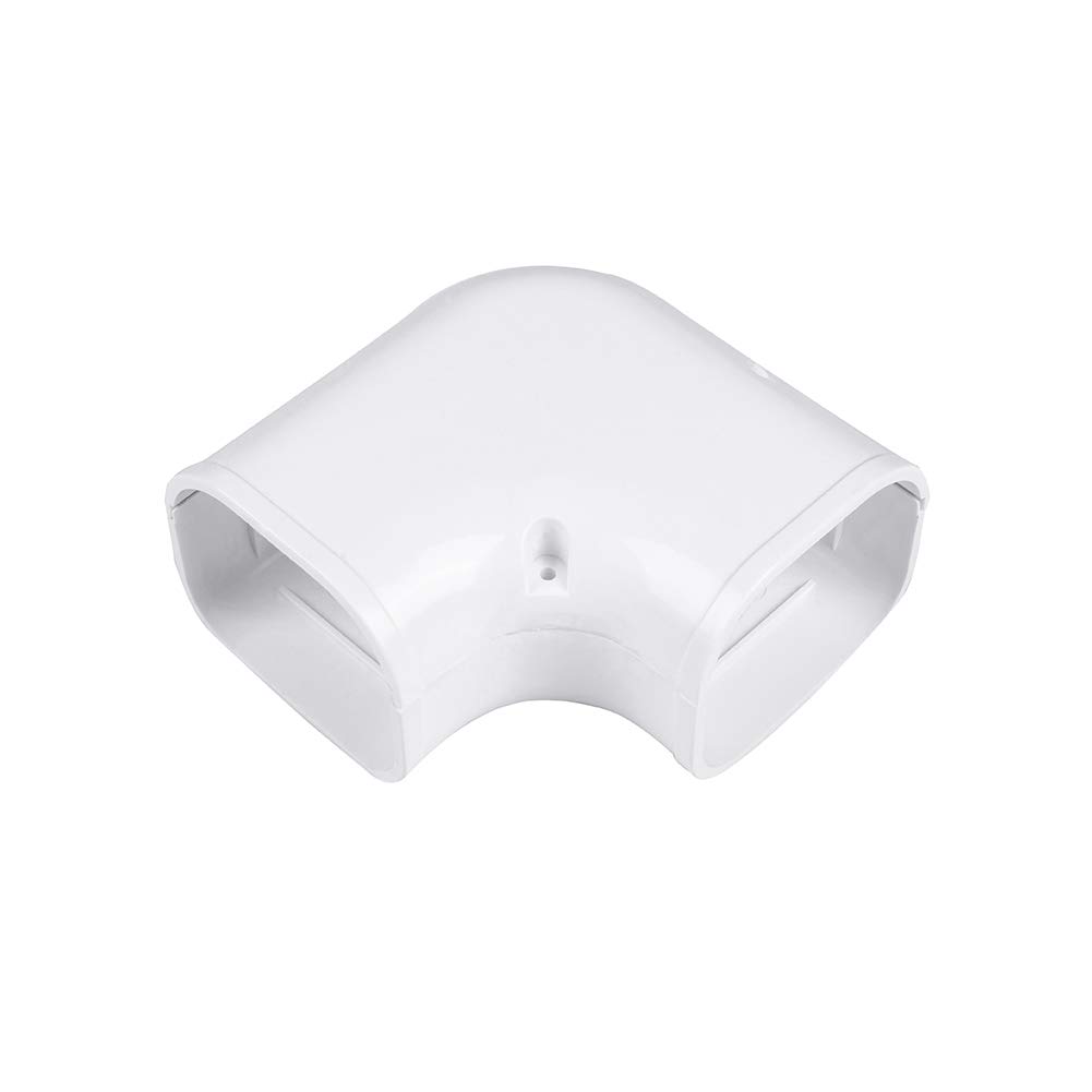 LyPrem PVC Line Cover Kit Parts Accessories for Ductless Mini Split (4" Flat Elbow,White)