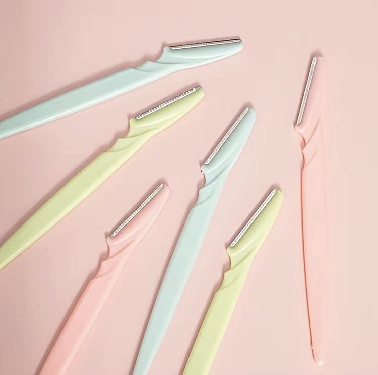 Eyebrow razor, 6 pieces exfoliating multipurpose razor, brows, face, and body