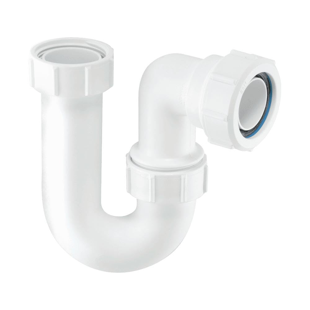Mcalpine White Se10 Tubular Swivel 'P' Trap With Multifit Outlet,