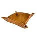 Hide & Drink Leather Catchall Change Key Wallet Coin Box Tray Storage Valet Handmade Toffee Suede