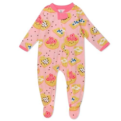 Image of HonestBaby baby-girls Sleep and Play Footed Pajamas One-piece Sleeper Jumpsuit Zip-front Pjs Organic Cotton for Baby Girls, Unisex