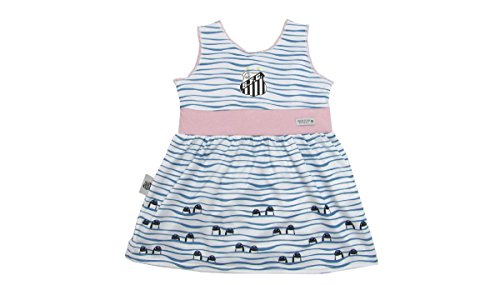Vestido Santos, Rêve D'or Sport, Bebê Menina, Branco/Rosa Bebê, P