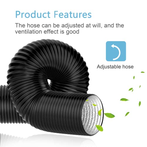 Hon&Guan 4 Inch X 8Ft Aluminum Foil Insulated Flexible Duct, Dryer Vent Hose For Hvac Ventilation And Duct Fan Systems thumb #2