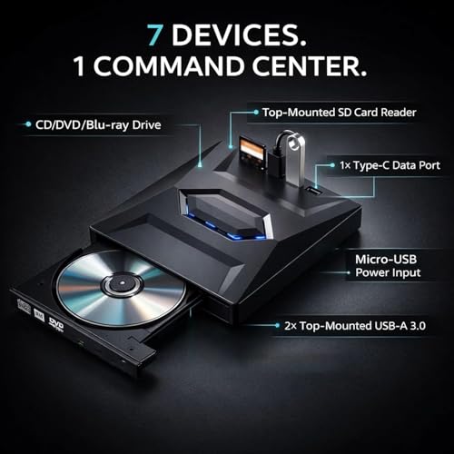 Lecteur Blu-ray externe USB C de type C et graveur portable - 2