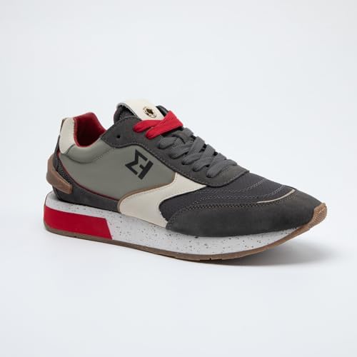 The SJ610 is a Modern Trainer Sneaker Made of Nylon and Premium Suede. The Leather Wave Part on The Side Gives it a Dynamic Touch.4