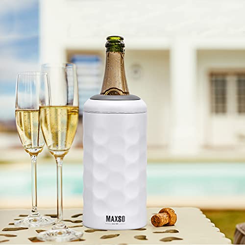 Wine Chiller Single Bottle Stainless Steel Iceless Cooler Insulated Wine Bottle Keep Wine Cold Up To 6 Hours Fits Most Wine Bottles Gift For Wine Lovers Rapid And Portable #TOP5
