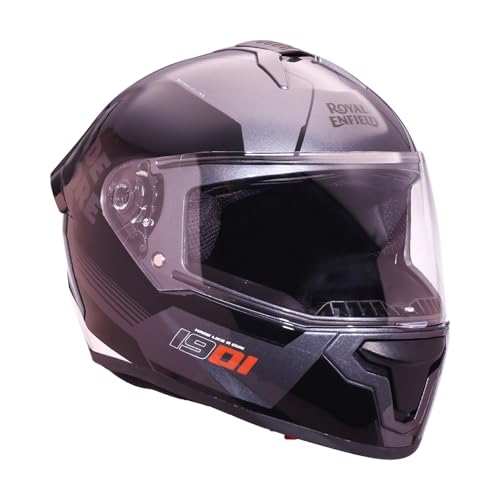 Image of Royal Enfield Override FF RIDEMORE Full Face Helmet | Spoiler & Air-Vent System | High-Impact ABS Shell | Certification: ISI & DOT | UV Treated Visor | Micrometric Buckle Stellar Blue XL