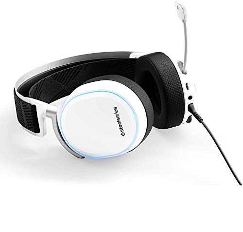 Image of SteelSeries Arctis Pro + GameDAC Wired Gaming Headset - Certified Hi-Res Audio - Dedicated DAC and Amp - for PS5 /PS4 and PC - White