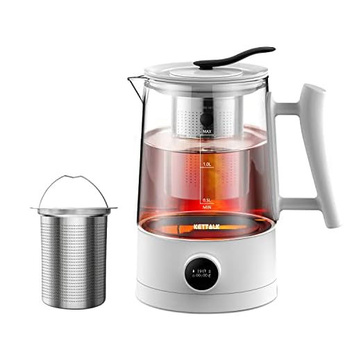 Electric Kettle , Tea Kettle With LED Indicator,1.7 L Smart Temperature Control Hot Water Kettle With Removable Infuser, BPA-Free Tea Maker Coffee Pot Auto Shut-Off & Boil Dry Protection,Keep Warm 12H