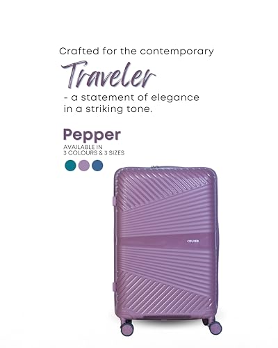 Image of CRUISE Pepper 20 Inch Travel Trolley Bags (Small) | Hard Shell Expandable Suitcases with 8 Spinner Wheels | Cabin and Check-in Lightweight Luggage Bag | TSA Lock | Adjustable Handle (Set of 1)