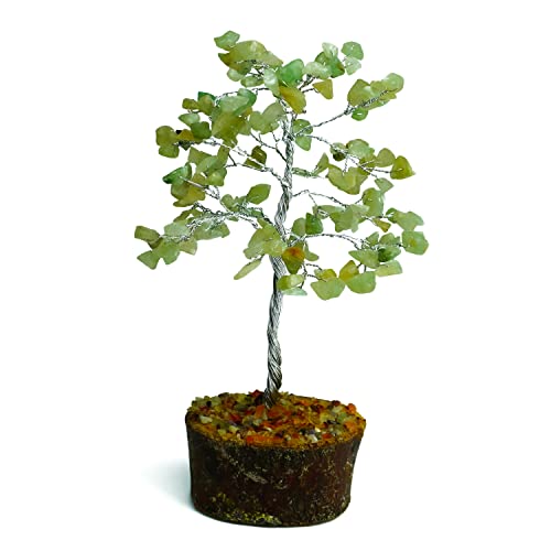 Image of REMEDYWALA Charged Energized Green Aventurine Crystal Tree for Reiki Healing, Stone Tree Showpiece for Good Luck Home Decor, Green Aventurine Tree 150 Beads