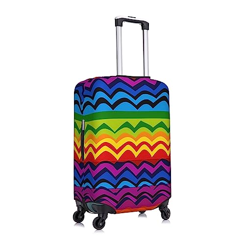 Luggage Cover Gay Pride Rainbow Pattern Travel Luggage Covers Thicker Elastic Suitcase Cover Dustproof Baggage Cover Scratch-Resistant Suitcase Cover Protector Fit 18-32 Inch Luggage Medium 7