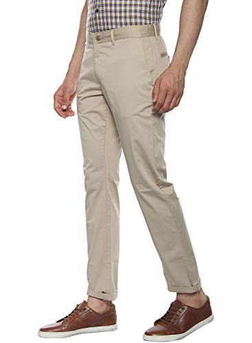 Image of blackberrys Men's Skinny Fit Cotton Chinos (BBAPLBB62602 38 Sand Khaki 38)