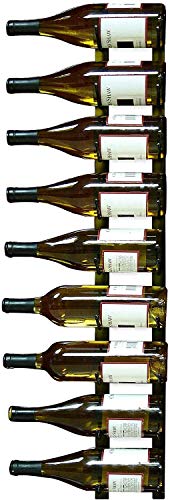 Étagère à vin murale MiroDo en métal noir pour 9 bouteilles
