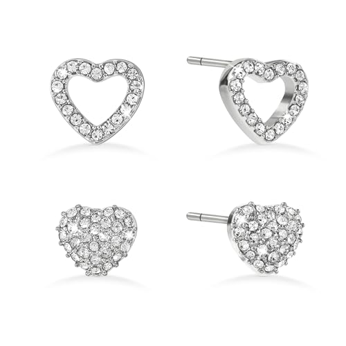 Boucles d'oreilles cœur Radley plaqué argent aux finitions miroirs