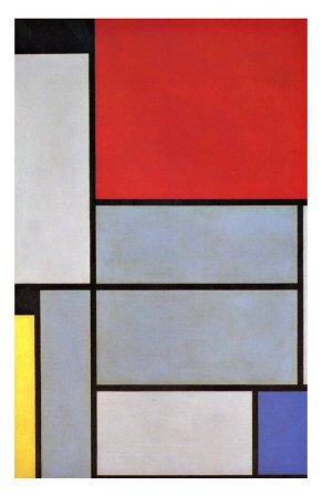 Peinture à l'huile Piet Mondrian 20x24 pouces pour déco salon