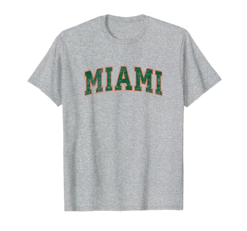 Miami Florida FL Vintage Athletic Sports T-Shirt