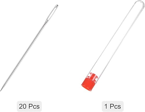 Miniatura 3 de Agujas de costura grandes de 2.36 pulgadas, agujas de coser de acero inoxidable, agujas de bordar, agujas de coser a mano con botella de