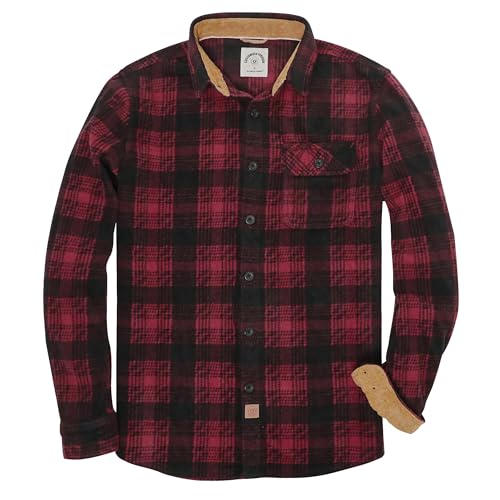 Dubinik® FlanellHemd Herren Herren Hemd Kariert FlanellHemd Herren Winter Warme Arbeitshemd