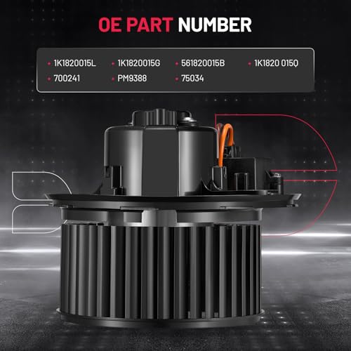 Image of BDFHYK AC Heater Blower Motor Fan 700241 Compatible with Audi A3 A3 Quattro TT TT Quattro, Compatible with VW CC Golf Golf R GTI Jetta,HVAC Blower Motor Assembly Replacement for 1K1820015L PM9388