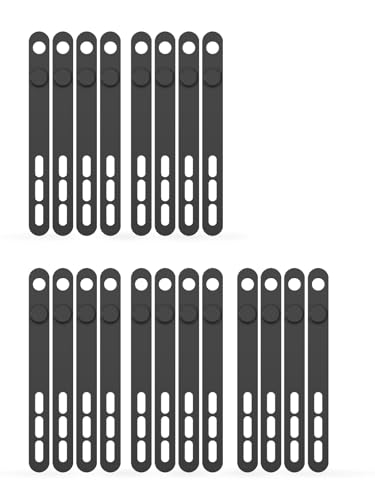 Silicone Cable Organizer, Reusable Cord Organizer Management Ties with Thickened and Widened High Elasticity Eco-Friendly Materials for Multiple Cable Management