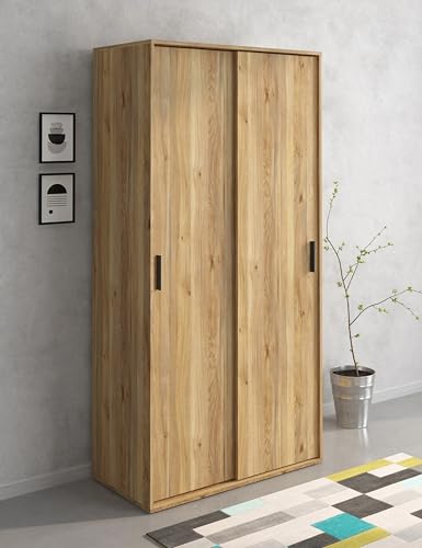 Shiito | Modelo Oxford - Armario 2 Puertas correderas | Acabado en Madera Natural