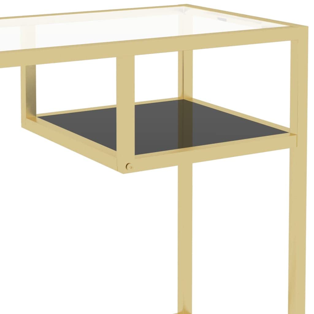 Furniture Select - Escritorio para ordenador (cristal templado, 100 x 36 x 74 cm), transparente