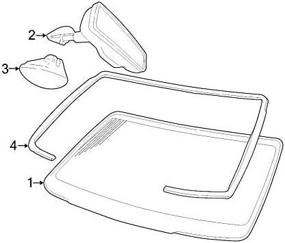 Ford Genuine 6L2Z-19A548-A Compass Assembly for Manual Mirror