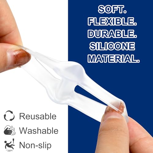 Image of Promifun Gel Toe Corrector, 16 Pack of Toe Separators with 2 Loops, Big Toe Spacer for Bunion Pain and Overlapping Toe - Clear