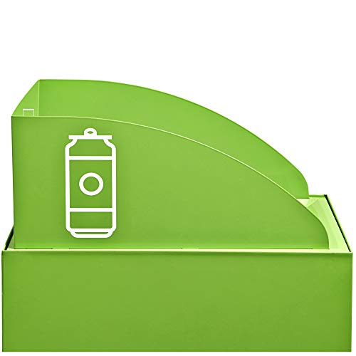 Safco Mixx Recycling Center, Topper Lid, Green Steel