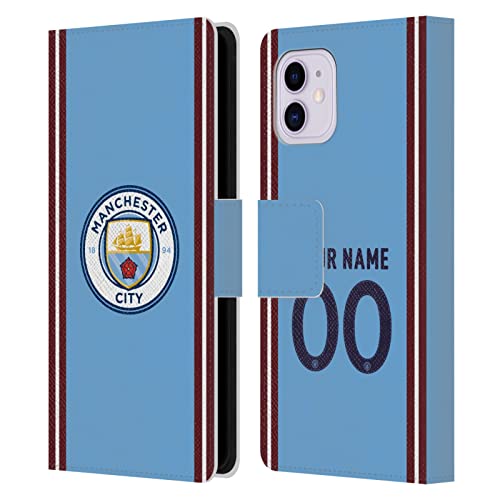 Coque iPhone 11 Manchester City portefeuille en cuir anti-choc et rayures
