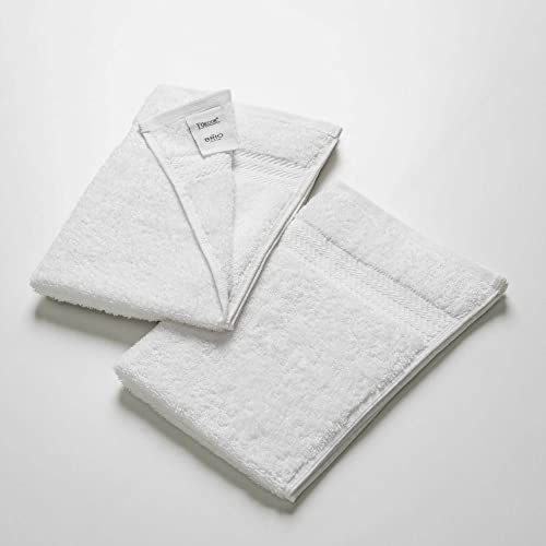 Image of DDECOR - White Cotton 500 GSM Hand Towel - Pack of 2