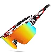 PSATCL Polarized Sunglasses for Men Women, UV400 Outdoor Sports Windproof Cycling Sunglasses for ...
